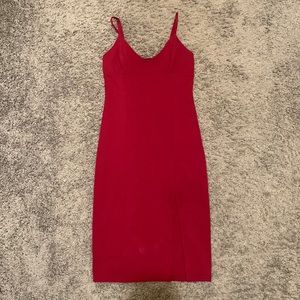 Wine colored Midi Dress